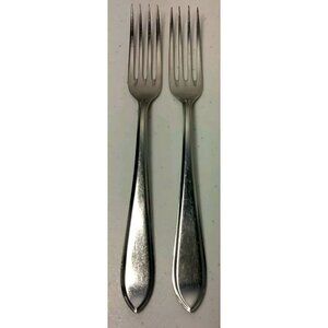 Inoxa Flatware Vlekvrij Massief Fish Fork Pair 2 Holland Stainless Skinny 7.25"